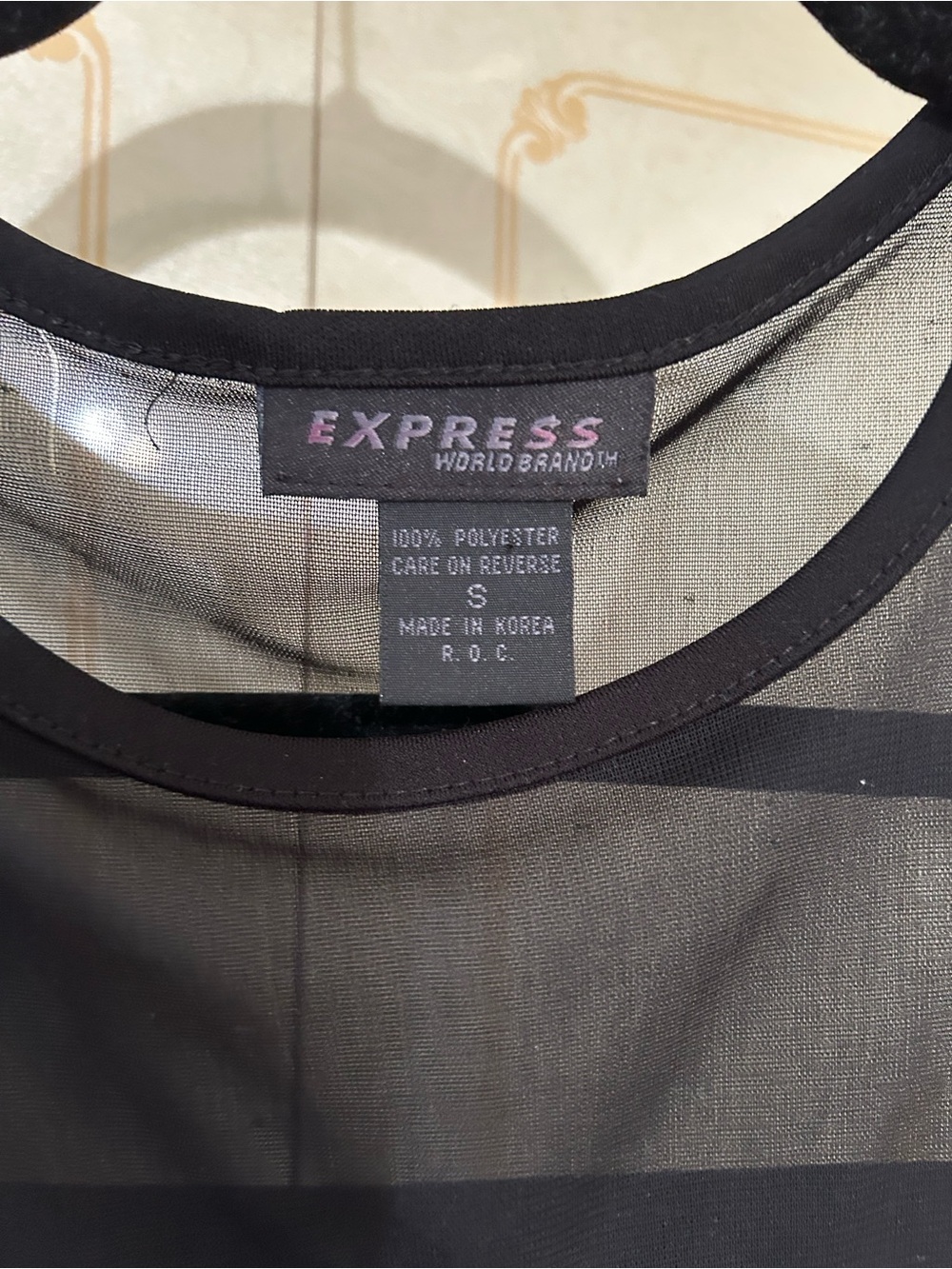 Express Black Mesh Satchel with Black Trim